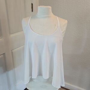 RACHEL Rachel Roy White Flowy Scoop Neck Tank